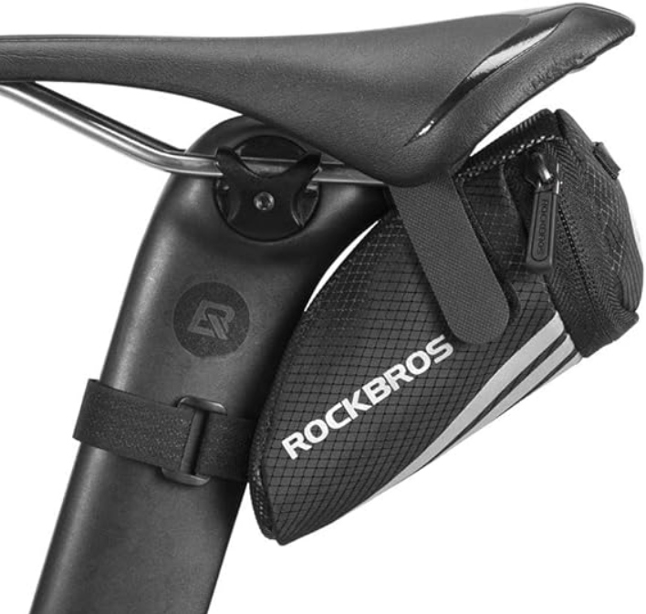 ROCKBROS Fahrrad Satteltasche Fahrradtasche Fahrradsitz Tasche für MTB Rennrad Faltrad 15 * 6,5 * 5CM* mit Befestigungsriemen/mit Halterung